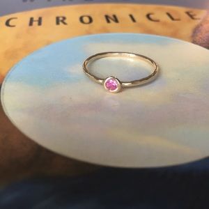 Melanie Casey 2.5mm pink spinel ring